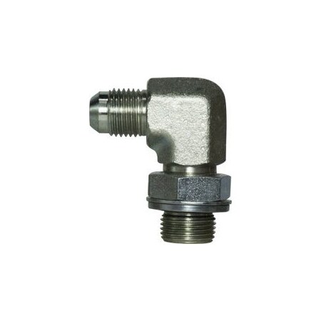 Midland Industries Hydraulic Elbow, 151612 x 111 Nominal, Male JIC x MBSPP, 90 deg, Steel 7202NWO1616